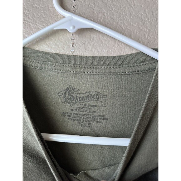 Vintage Y2K Stranded Men's Medium T-Shirt Doves Birds Design Affliction Style G - Picture 4 of 5